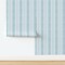 Traditional Classic Stripe Grandmillennial Feather Dots Lines Cottage Cottagecore Timeless Blue Monochromatic Sophisticated Coastal Farmhouse Custom Pre-pasted Wallpaper by Spoonflower Pre-Pasted Wallpaper 2FT Wide